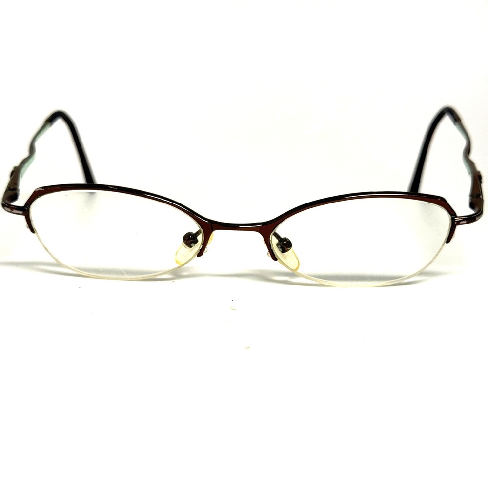 Valentino 5366 0JV5 Green Brown Metal Eyeglass Frames Italy 135 Oval Womens